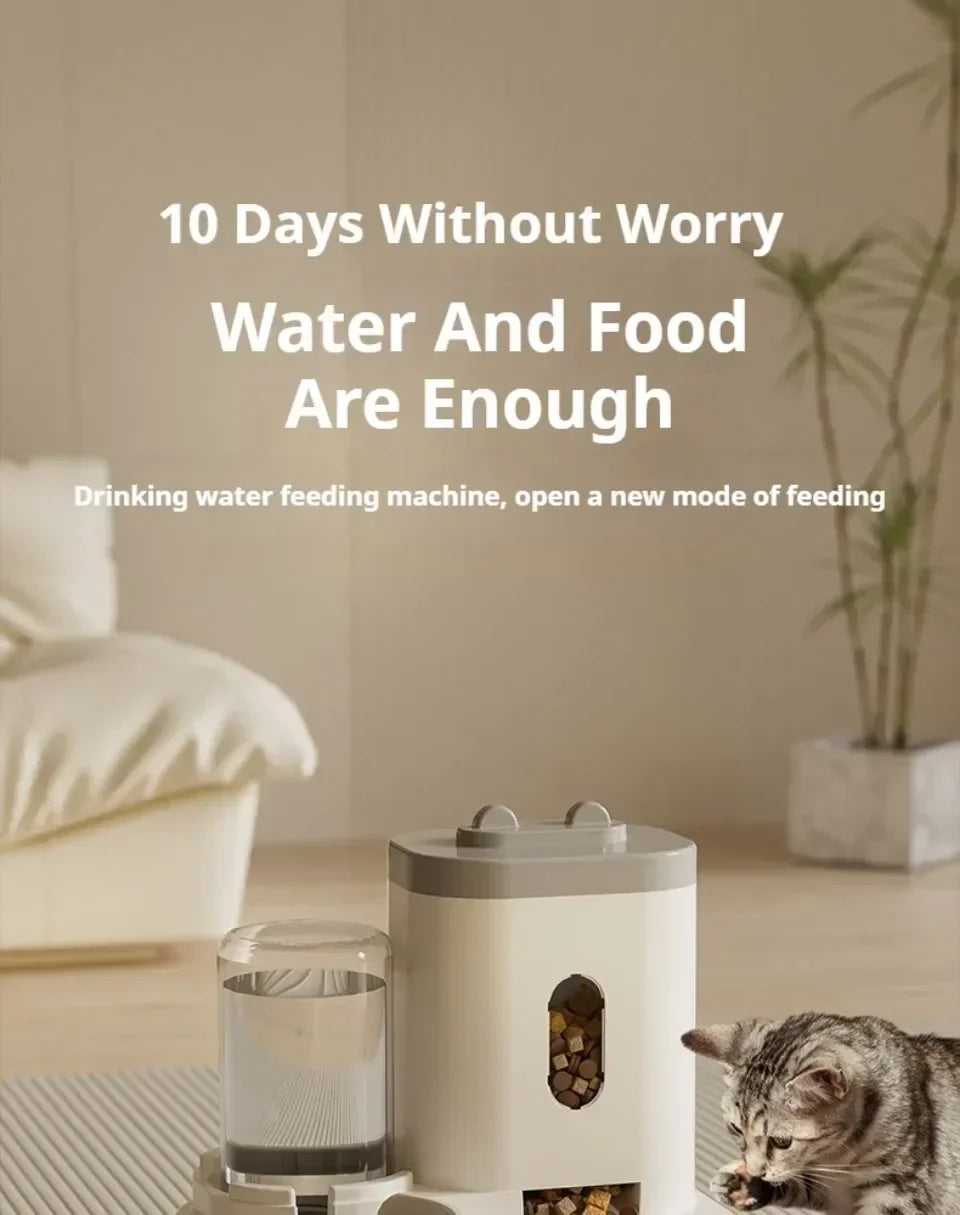 Automatic Pet Feeder and Water Dispenser 2in1